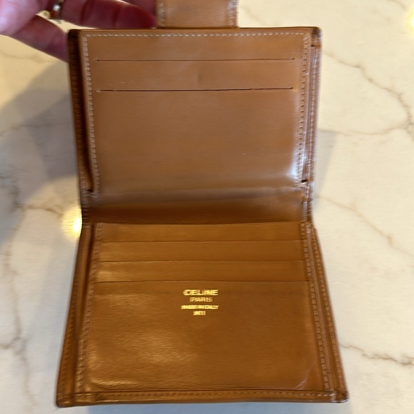 CELINE vintage Paris Kisslock compact wallet EUC - Picture 3 of 7